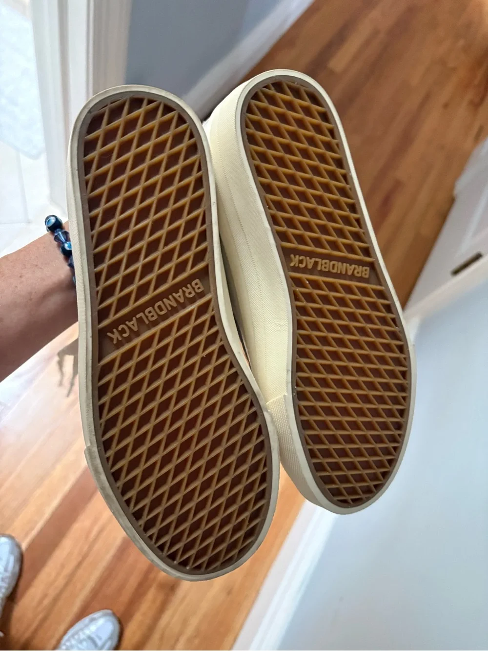 Brandblack Cream/Tan Women's all leather Sneakers